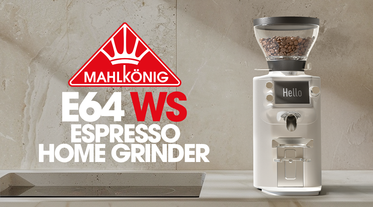 E64 WS Espresso Home Grinder on kitchen counter