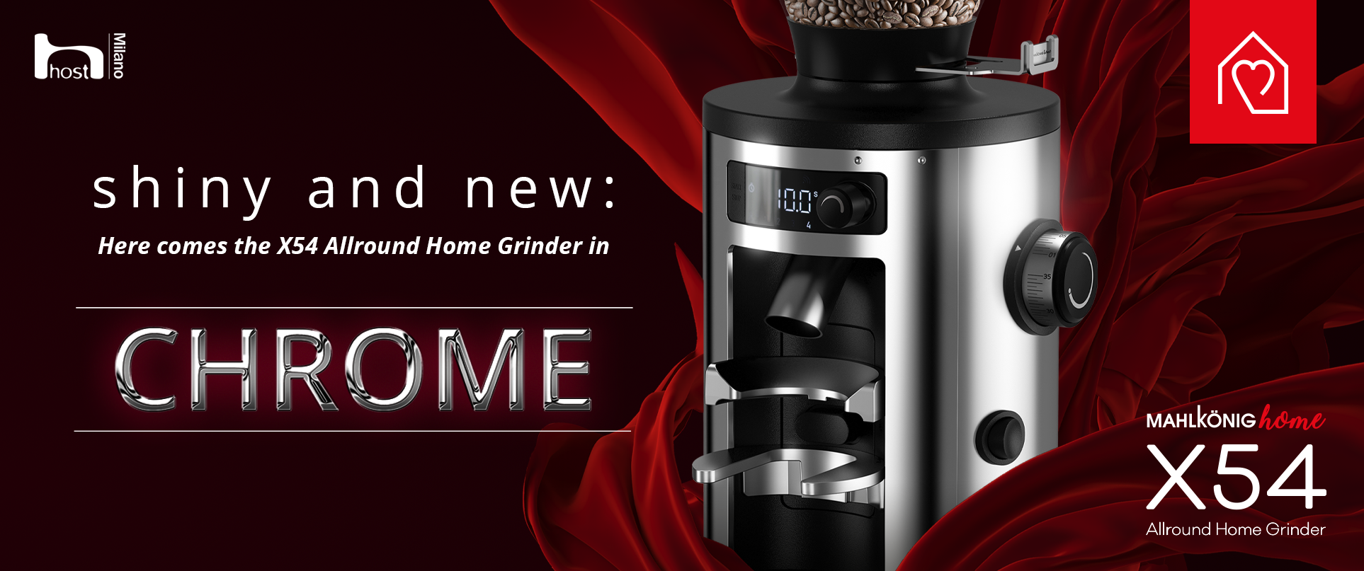 Shiny and new: Mahlkönig presents the X54 Allround Home Grinder in ...