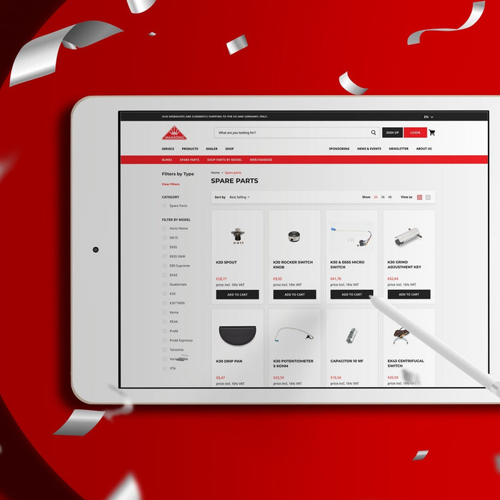 Mahlkönig welcomes German customers to the new webshop - Mahlkönig