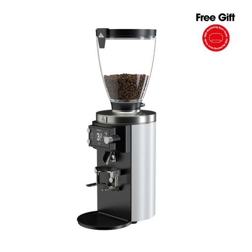 E65T Grind-by-Sync Espresso Grinder, White Free Gift Promo - Mahlkonig
