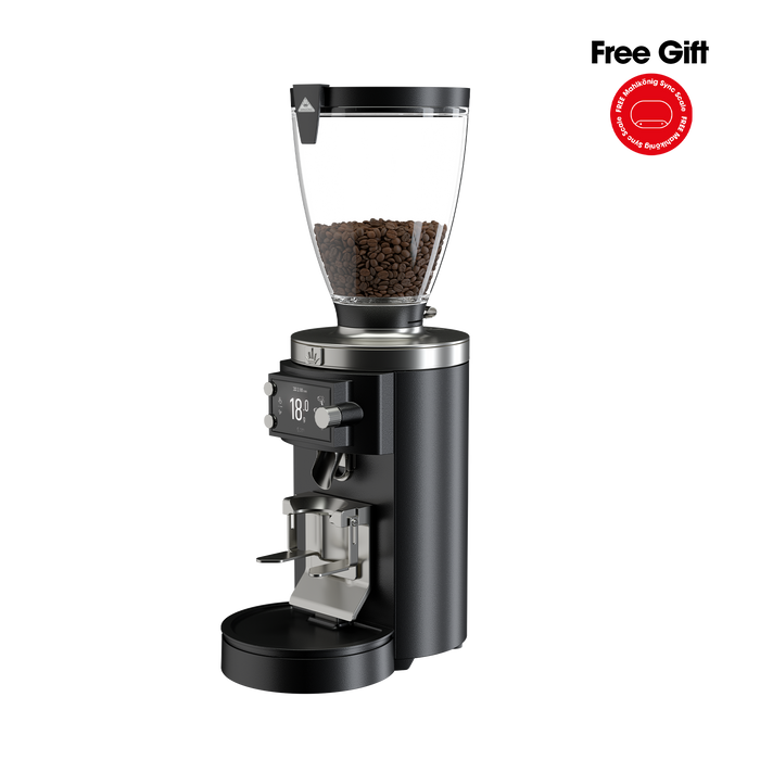 E65W Grind-by-Sync Espresso Grinder, Black Free Gift - Mahlkonig